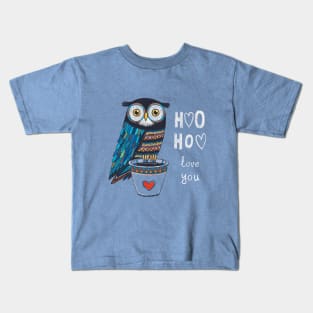 Cute owl chalk style illustration Kids T-Shirt